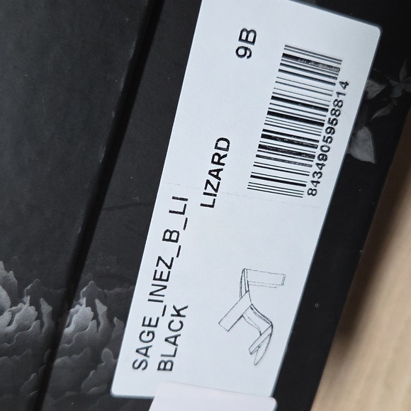 Inez Sara Black Lizard Size 9 - Picture 7 of 7